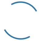 A white and blue logo with an image of sound waves.